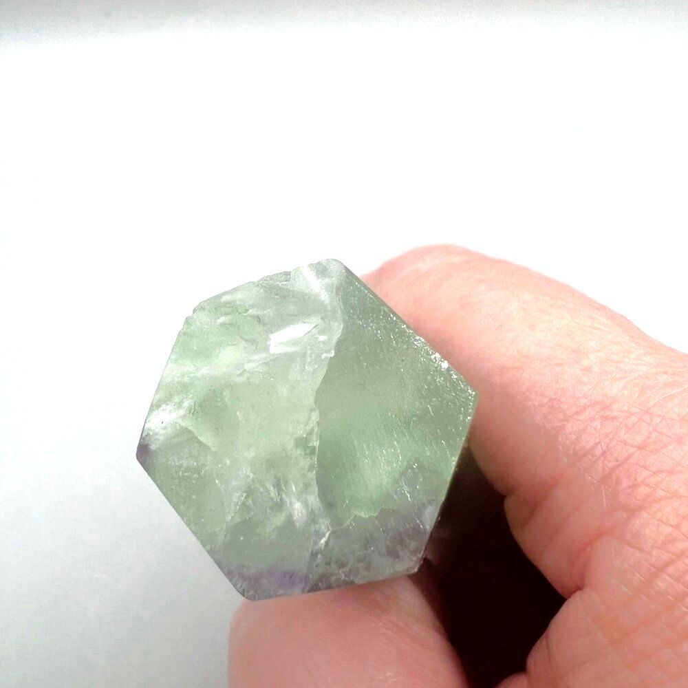 Snowflake/Feather Fluorite Point - Picture 7 of 9